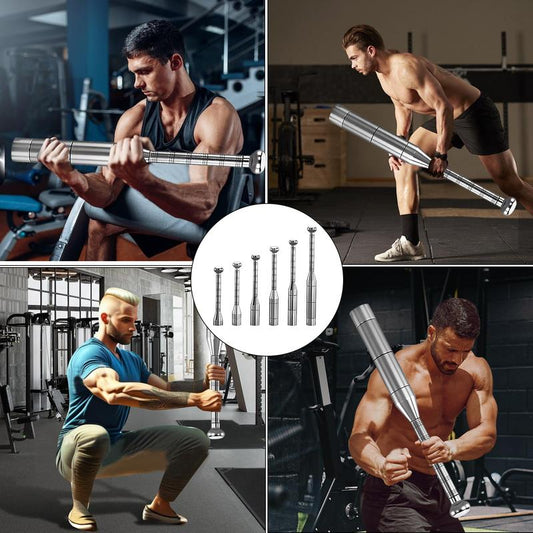 Adjustable Macebell Clubbell - 6-In-1 Premium Steel Indian Club for Full Body, Shoulder, and Forearm Strength Training - Ideal for Fitness, Mma, and Rehabilitation - Includes Forearm Strengthener, Grip Strength Tester, and Adjustable Weights (6.5-17.5Lbs)