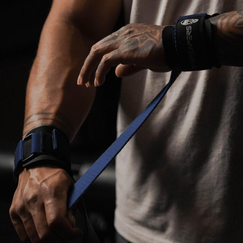 Gymreapers Dowel Lifting Straps with Padded Cuff & Heavy-Duty Polypropylene for Deadlifts Rows & Pull-Ups