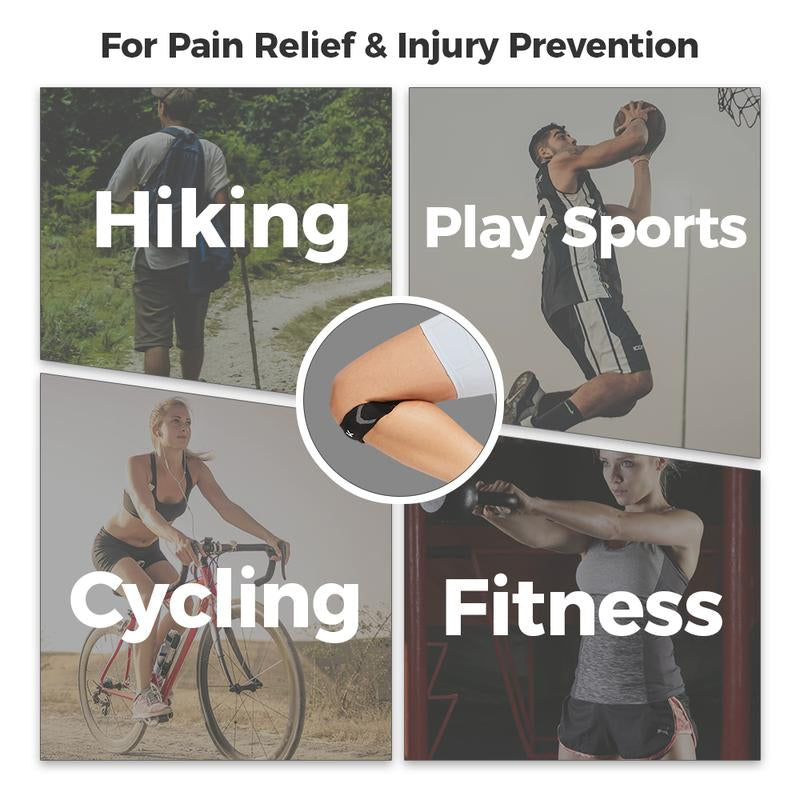 KEEP Knee Brace, 2 PACK Knit Breathable Bidirectional Patella Strap, Brace Support for Hiking, Soccer, Basketball, Running, Jumpers Knee, Tennis, Tendonitis, Volleyball & Squats