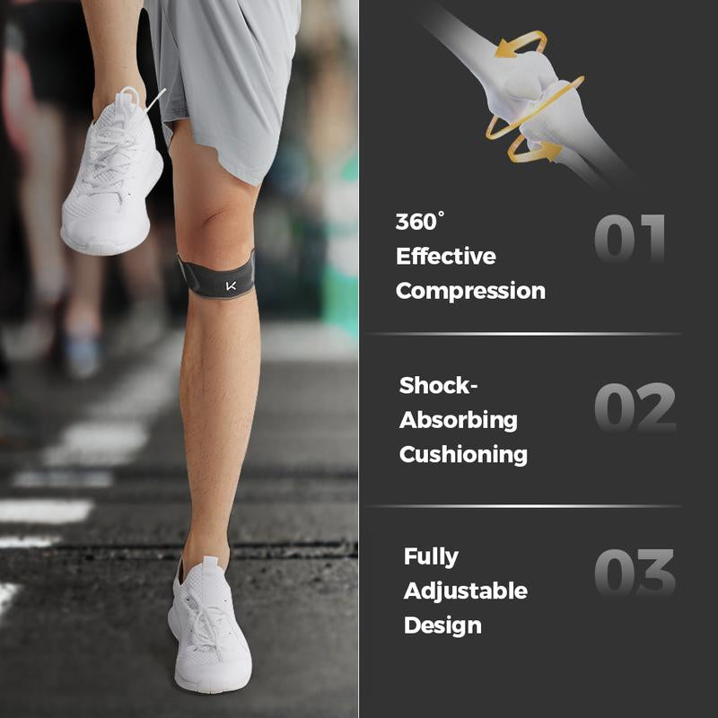 KEEP Knee Brace, 2 PACK Knit Breathable Bidirectional Patella Strap, Brace Support for Hiking, Soccer, Basketball, Running, Jumpers Knee, Tennis, Tendonitis, Volleyball & Squats