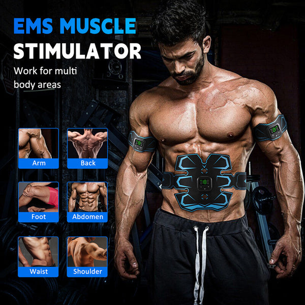 EMS Abdominal Muscle Toning Trainer Fitness Belt with Electric ABS Stimulator