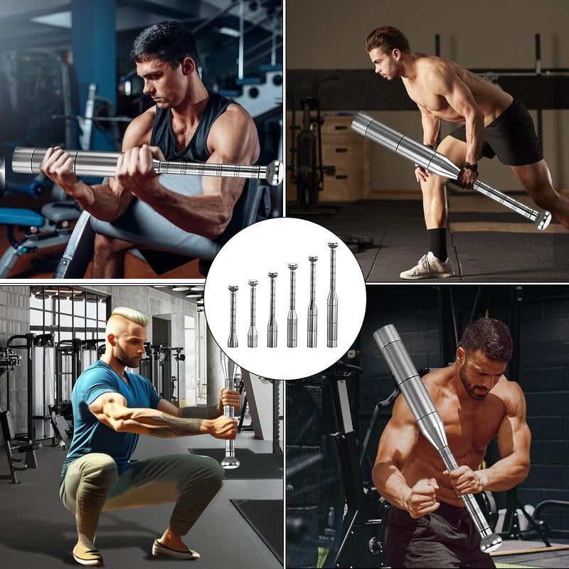 Adjustable Macebell Clubbell - 6-In-1 Premium Steel Indian Club for Full Body, Shoulder, and Forearm Strength Training - Ideal for Fitness, Mma, and Rehabilitation - Includes Forearm Strengthener, Grip Strength Tester, and Adjustable Weights (6.5-17.5Lbs)