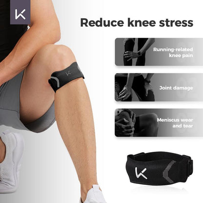 KEEP Knee Brace, 2 PACK Knit Breathable Bidirectional Patella Strap, Brace Support for Hiking, Soccer, Basketball, Running, Jumpers Knee, Tennis, Tendonitis, Volleyball & Squats