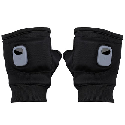 Electric Heating Gloves 360 Degree Heating Electric Heated Gloves Fingerless Touchscreen for Outdoor Hiking Cycling